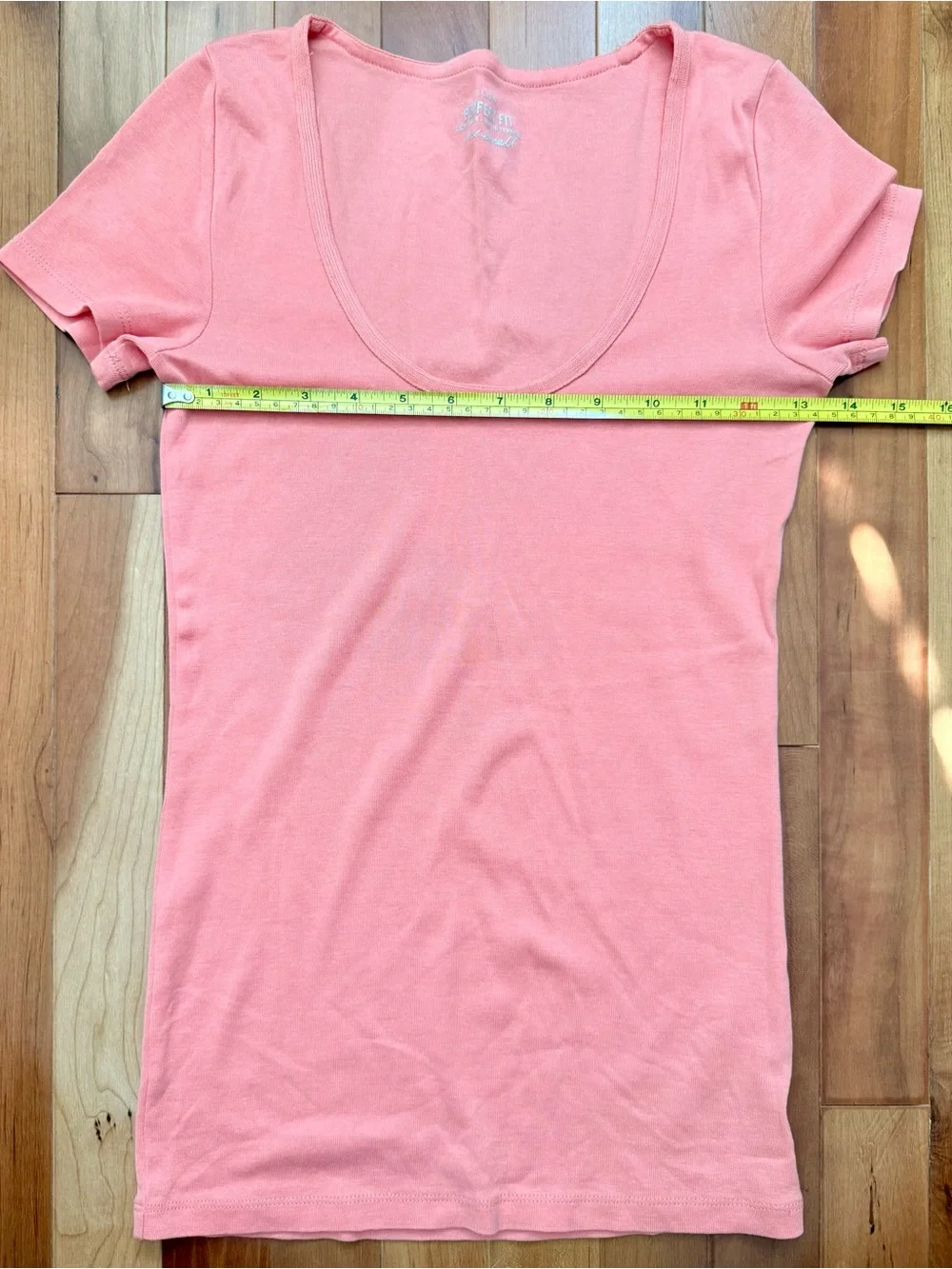 J. Crew Coral Scoop Neck Short Sleeve Tee